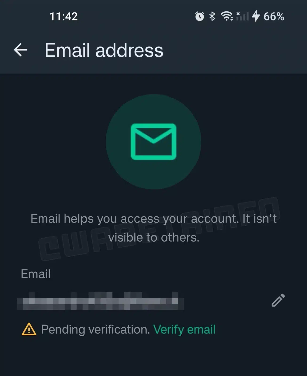 WhatsApp e posta doğrulama